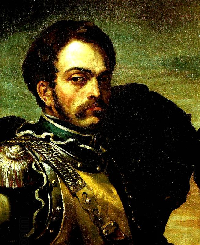 Theodore   Gericault portrait de carabinier oil painting picture